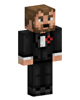 Black Suit Bearded Man Minecraft-Skin