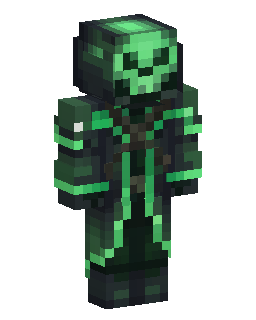 Neon Green Cyber Skeleton のMinecraftスキン
