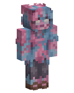 Skin Minecraft Pink And Blue Camo Hoodie