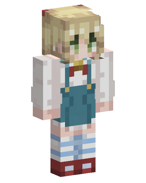 Blonde Overall Girl Minecraft skin