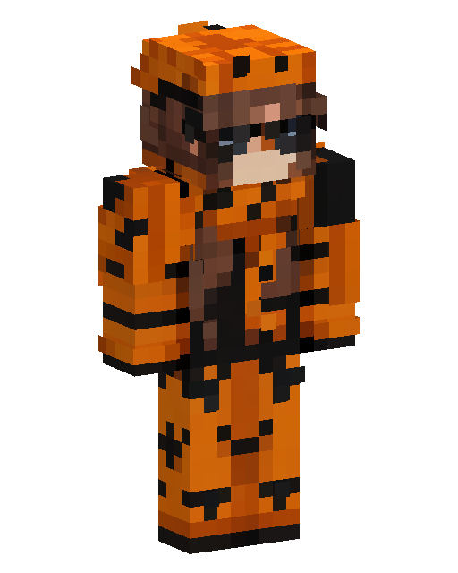 Skin Minecraft Tiger Striped Hooded Figure