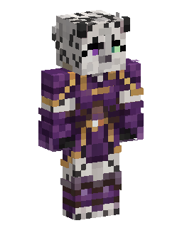 Skin Minecraft Purple Gold Panda Knight