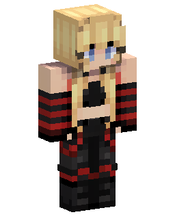 Blonde Red And Black Fighter skin de Minecraft
