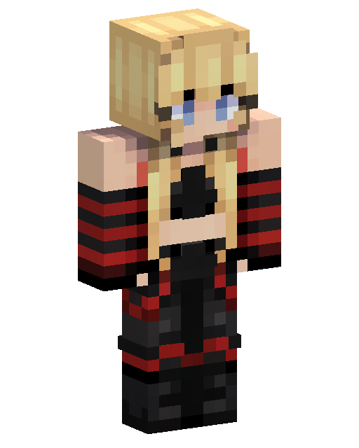 Blonde Red And Black Fighter Minecraft skin