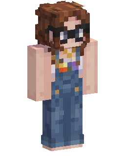 Girl In Denim Overalls Minecraft skin