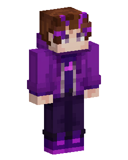 Purple Hoodie Gamer Minecraft-Skin