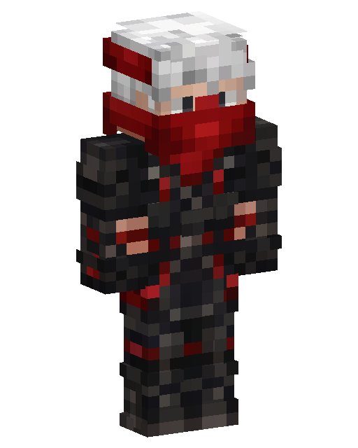 Crimson Masked Armored Warrior Minecraft 皮肤
