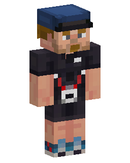 Black Shirt Officer With Cap Minecraft skin