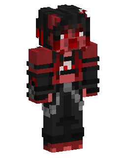 Skin Minecraft Red Black Warrior