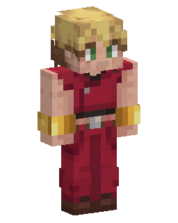 Skin Minecraft Blonde Red Gi Fighter