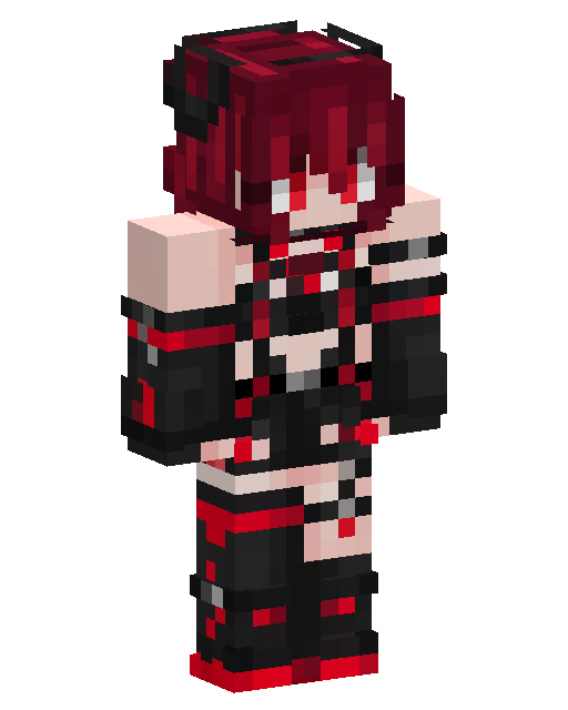 Red Haired Gothic Girl Minecraft skin