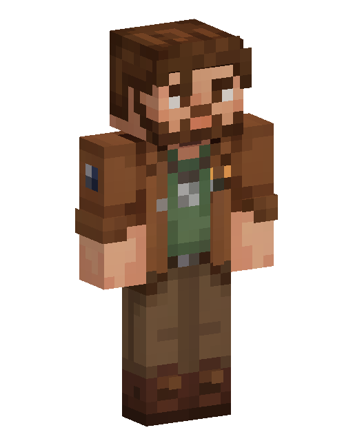 Minecraft-Skin Bearded Brown Jacket Man
