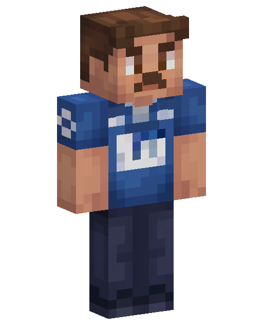 Blue Jersey Boy Minecraft skin