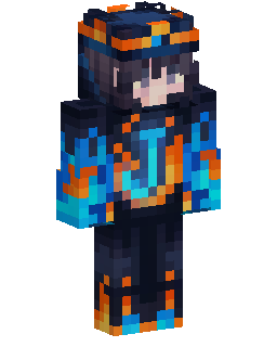 Blue Flame Jacket Boy skin de Minecraft