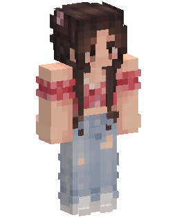 Plaid Overalls Girl Minecraft skin