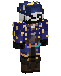 Blue Gold Warrior Minecraft-Skin