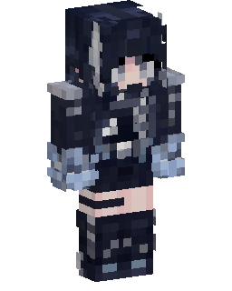 Gothic Black-Haired Girl Minecraft-Skin