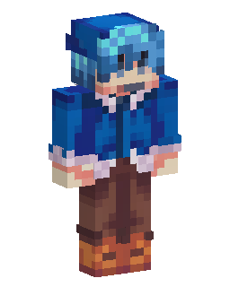 Blue Haired Hoodie Boy skin de Minecraft