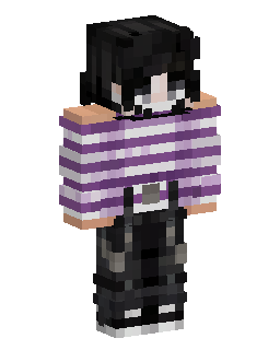 Skin Minecraft Striped Shirt Dark Hair