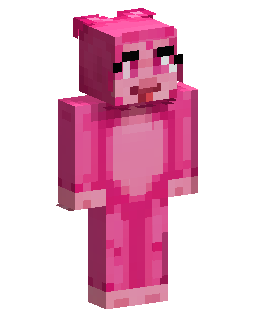 Pink Hooded Kitty Minecraft skin