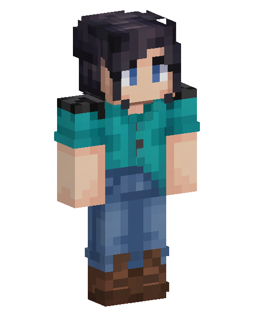 Teal Shirt Boy Minecraft skin