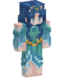 Blue Haired Fantasy Girl skin de Minecraft