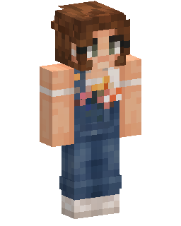 Girl In Denim Overalls Minecraft skin