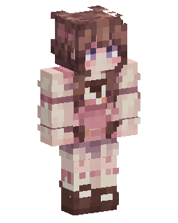 Skin Minecraft Pink Sweater Anime Girl