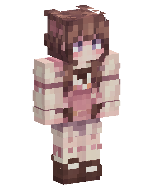 Skin do Minecraftu Pink Sweater Anime Girl