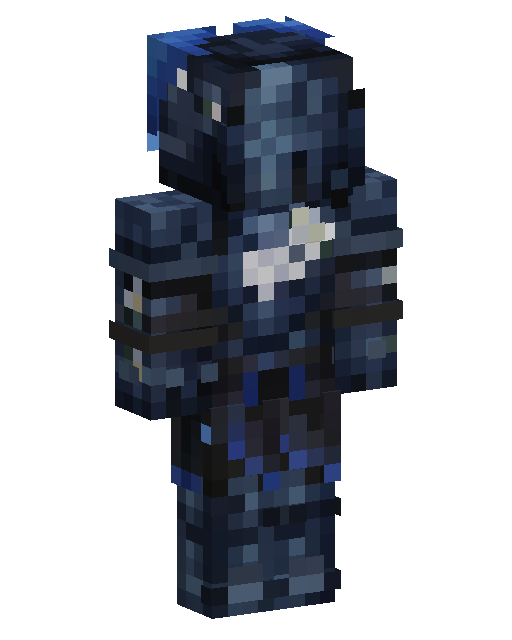 Dark Blue Armored Warrior Minecraft skin