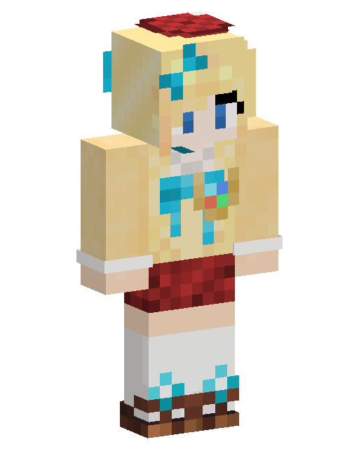 Skin de Minecraft 方块学园 校服粉鱼