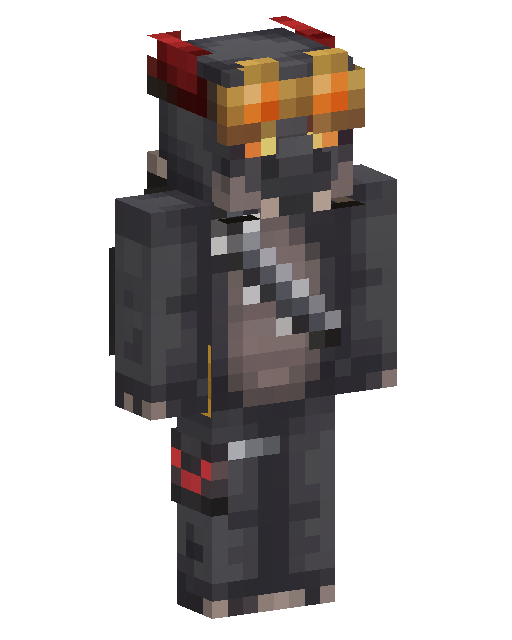 Dark Armored Soldier With Red Trim Minecraft 皮肤