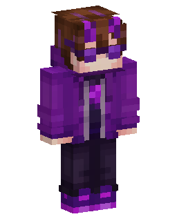 Purple Hoodie Gamer Boy Minecraft-Skin