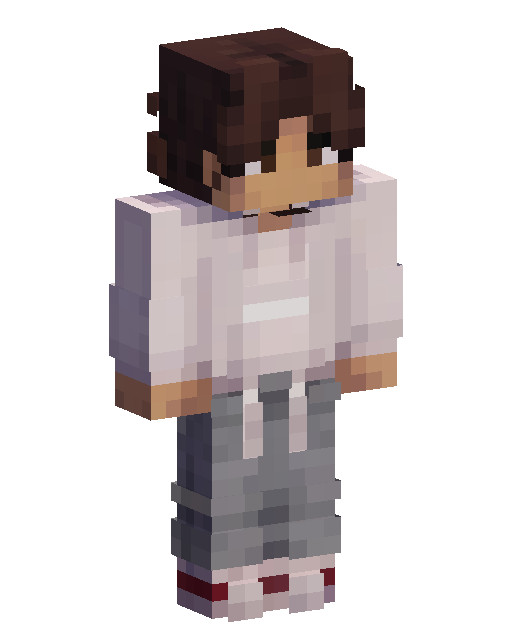White Hoodie Boy Minecraft 皮肤