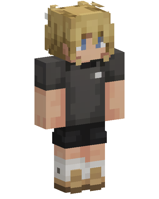 Blond Boy In Black 마인크래프트 스킨