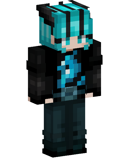 Skin de Minecraft Cyan Haired Gamer