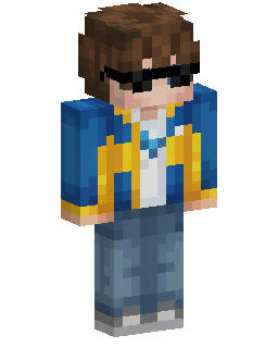 Skin Minecraft Boy wearing a Blue Jacket
