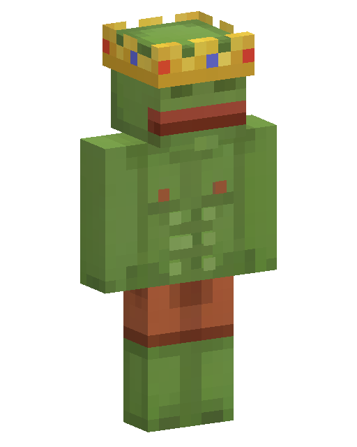 Crowned Green Creature Minecraft skin