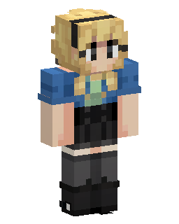 Skin Minecraft Blonde Girl In Blue Vest