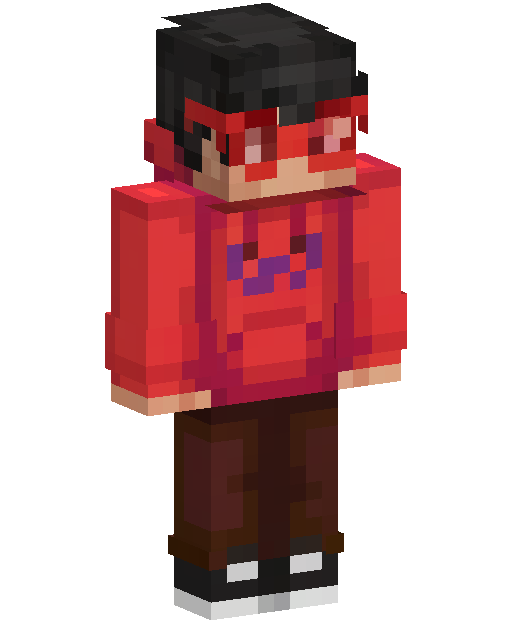 Skin Minecraft Red Hoodie Boy