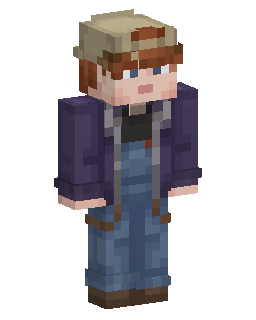 Skin Minecraft Purple Jacket Denim Overalls