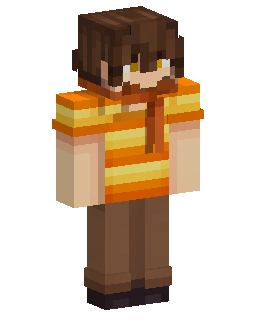 Skin Minecraft Orange Striped Shirt
