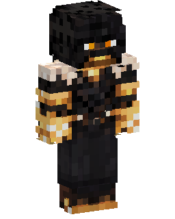 Minecraft-skin Black Gold Warrior