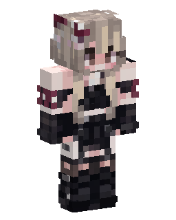 Gothic Pink Anime Girl Minecraft-Skin