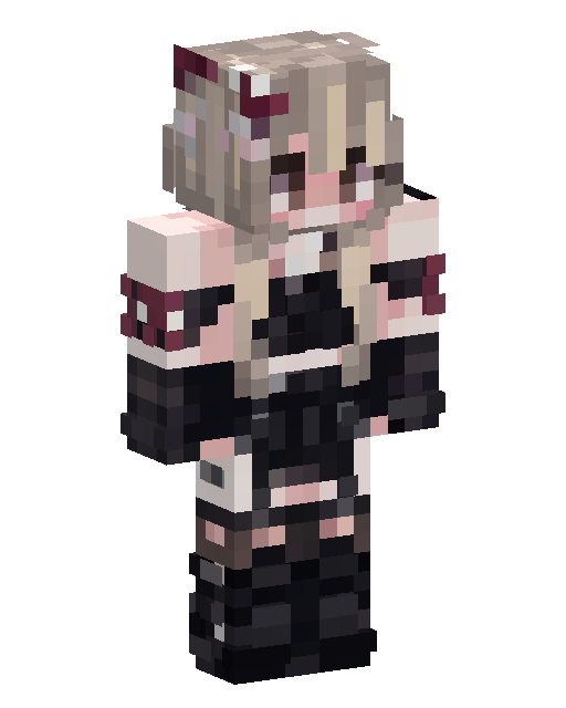 Skin Minecraft Gothic Pink Anime Girl