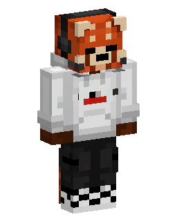 Red Panda Hoodie Character Minecraft skin