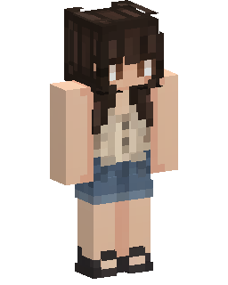 Brown Haired Denim Girl skin de Minecraft