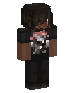 Brown Hair Skull Tee Minecraft skin