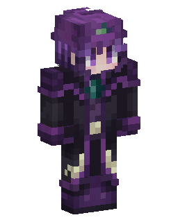 Purple Hooded Mage Minecraft skin