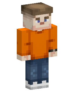 Orange Hoodie Boy Minecraft skin
